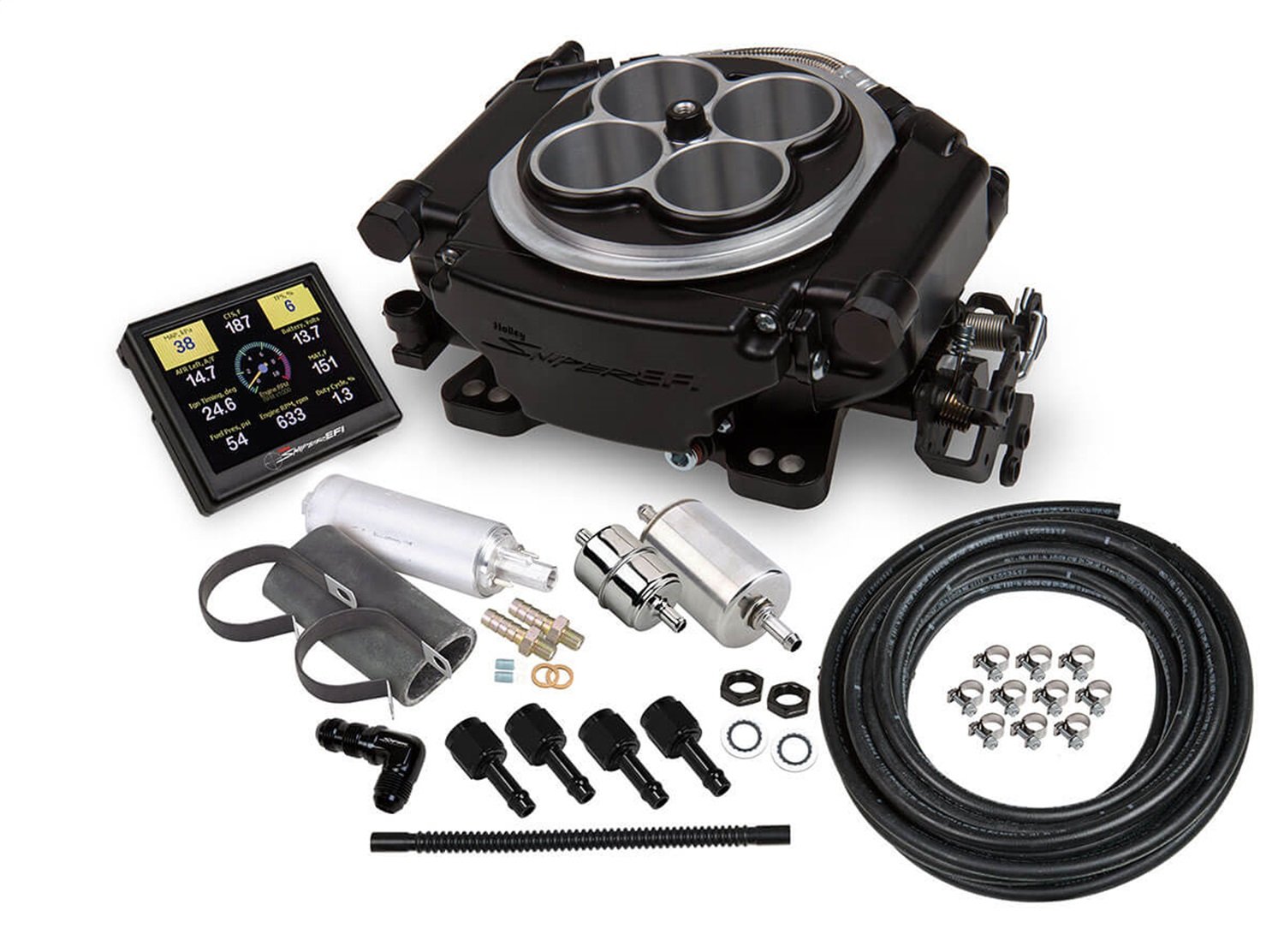 Holley Sniper EFI Self-Tuning Master Kit with Black Finish 550-511K |  Purchase a Holley Sniper EFI Master Kit with Black Throttle Body Finish -  JEGS High Performance