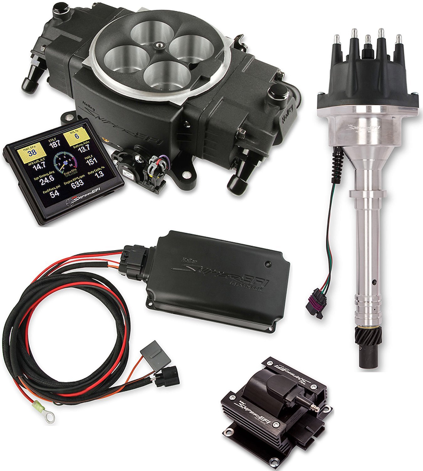 Sniper Stealth 4150 Self-Tuning Fuel Injection System Kit, Black Finish