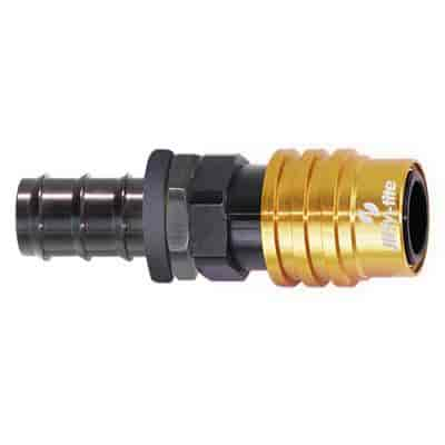 Socket -4 AN Hose Barb- Valved- EPDM Seals