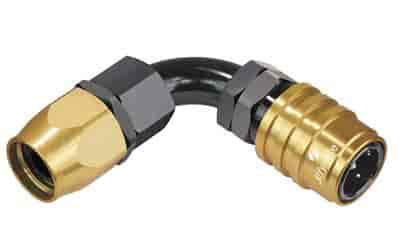 90DEG Elbow- Socket with -6 AN Push Lock Hose End- Valved EPDM Seals