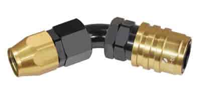 45DEG Elbow- Socket with -6 AN Re-usable Nut- Non-Valved EPDM Seals