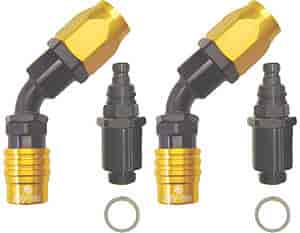 Carburetor Fitting Kit (2) -8 AN 45 Degree Sockets