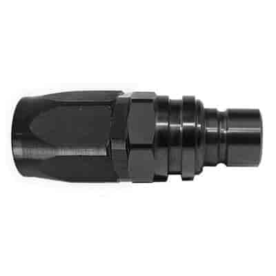 Plug -6 AN Re-usable Nut- Non-Valved- Buna Seals Black