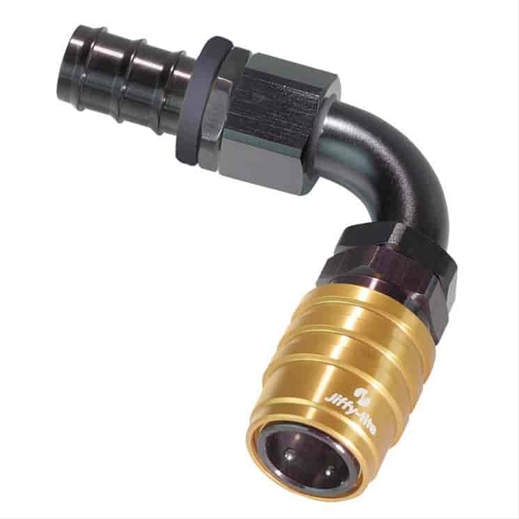 90DEG Elbow- Socket -12 AN Hose Barb- Non- Valved- Buna Seals