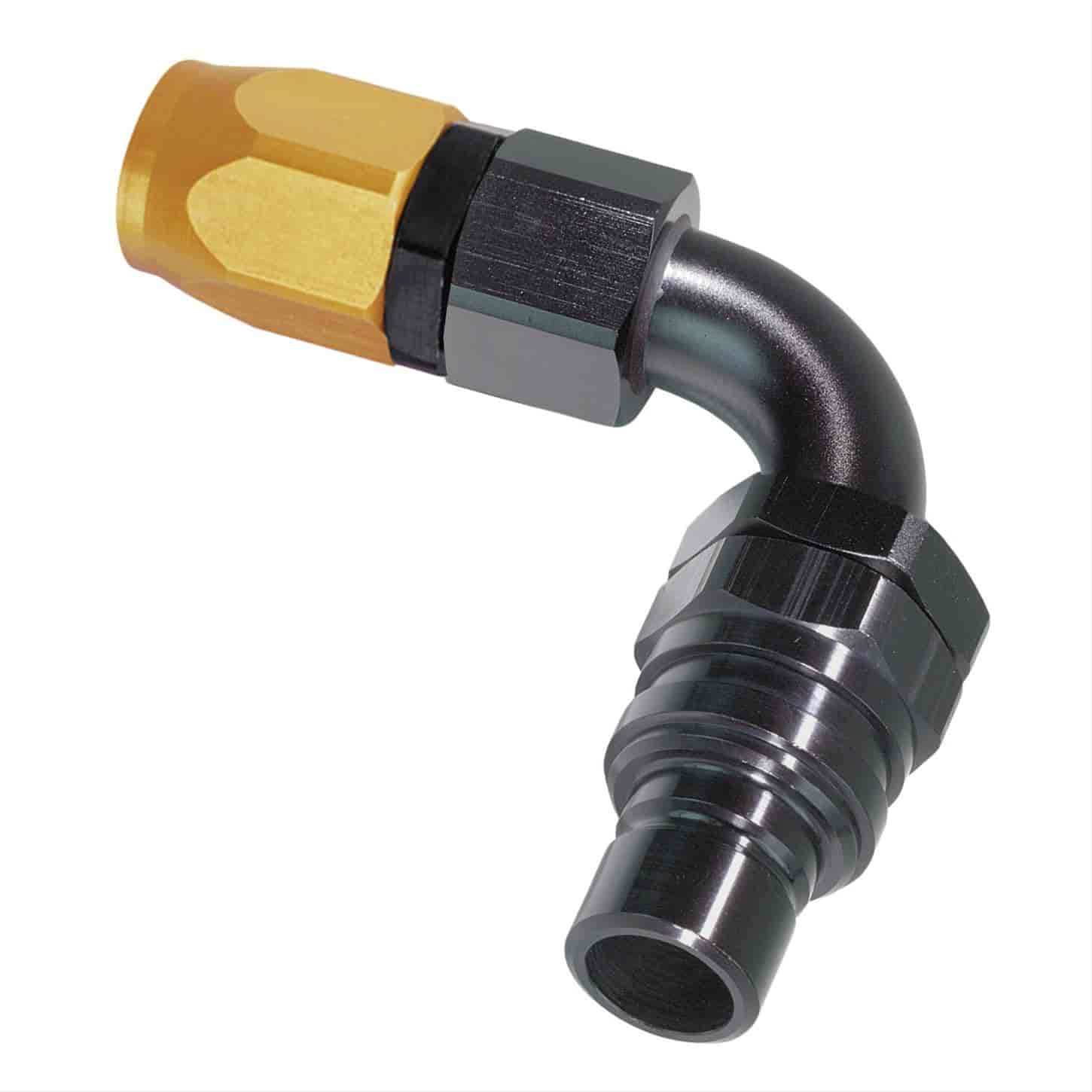 90DEG Elbow- Plug -8 AN Re-usable Nut- Non-Valved- Buna Seals
