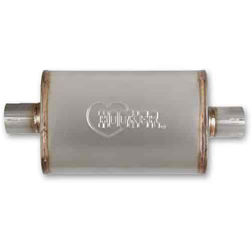 VR304 Satin Stainless Steel Muffler 3" Inlet/Outlet