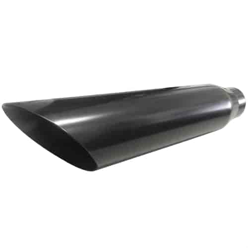 Black Stainless Steel Exhaust Tip Angle 3.5