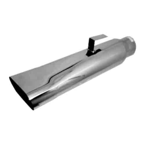 Chrome Stainless Steel Exhaust Tip Mopar Oval 1.75" x 4.25"