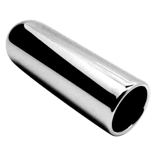 Chrome Stainless Steel Exhaust Tip Rolled Pencil 2.25