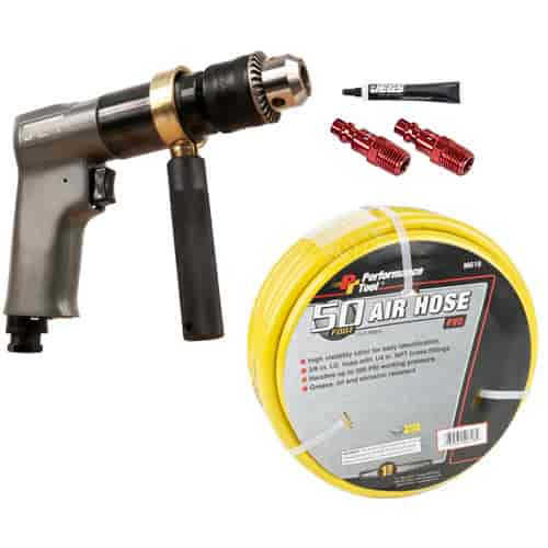 R6 1/2" Reversible Air Drill Kit Includes: R6 1/2" Reversible Air Drill