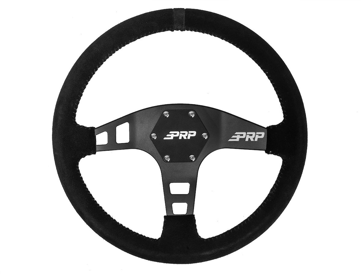 G220 Flat Suede Steering Wheel [Black]