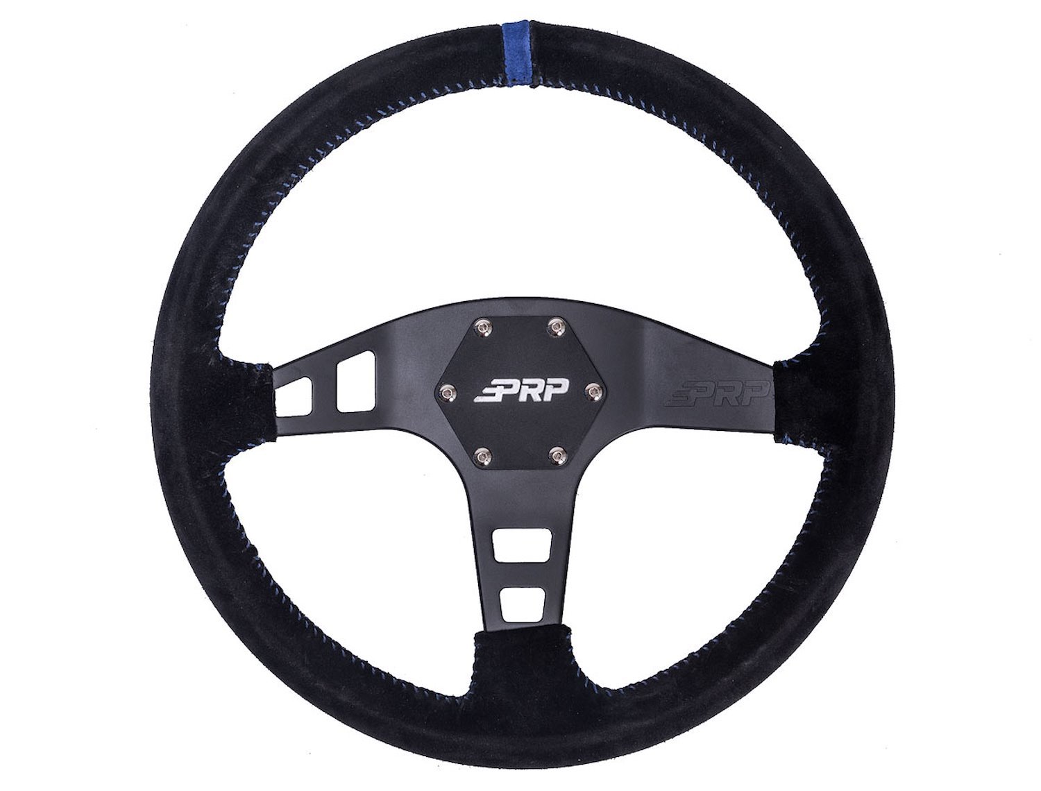 G221 Flat Suede Steering Wheel [Blue]