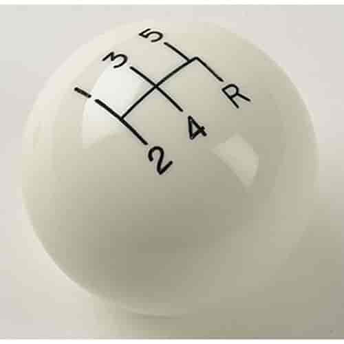 Hurst 1630008: White Classic Shifter Knob 5-Speed - JEGS