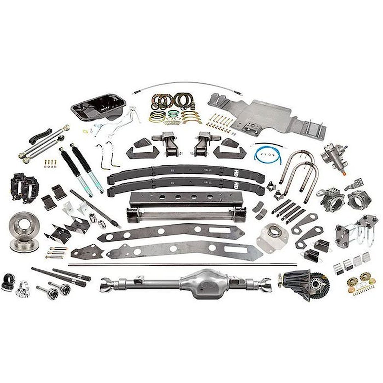 302202-1-KIT SAS Kit C, 96-04 Tacoma, 4" HD Leaf Springs, 12" Shocks, 2.7L, 5.29 Grizzly Locker