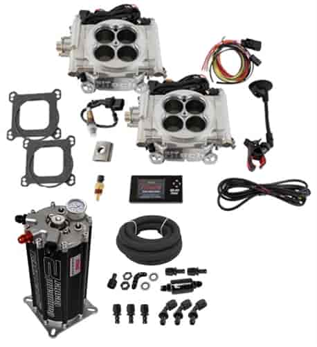 Go EFI 2x4 625 HP Dual Quad Throttle Body System Master Kit Includes: Fuel Command Center 2.0