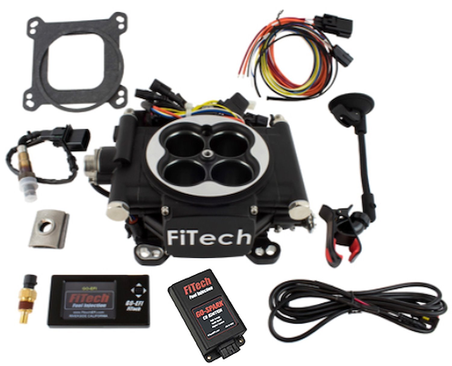 Go EFI-4 600 HP Throttle Body Fuel Injection Master Kit With CDI Box - Matte Black
