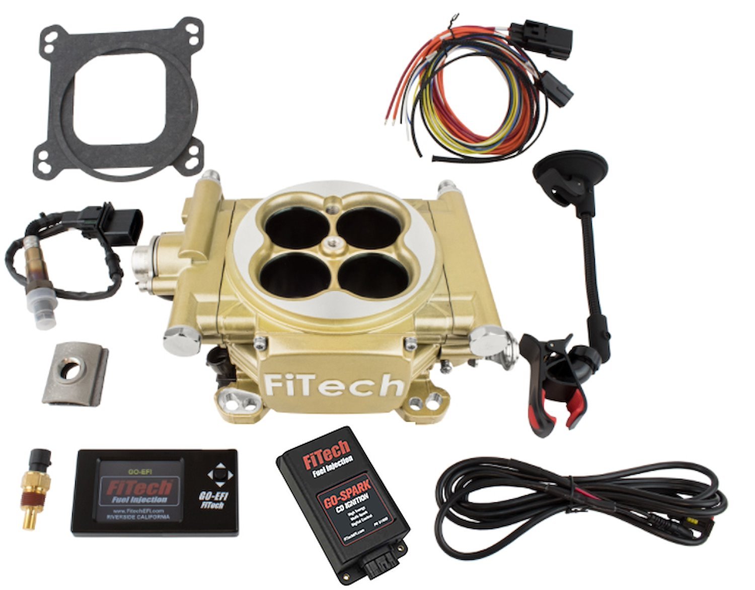Easy Street EFI 600 HP Throttle Body Fuel Injection Master Kit [with CDI Box] Classic Gold