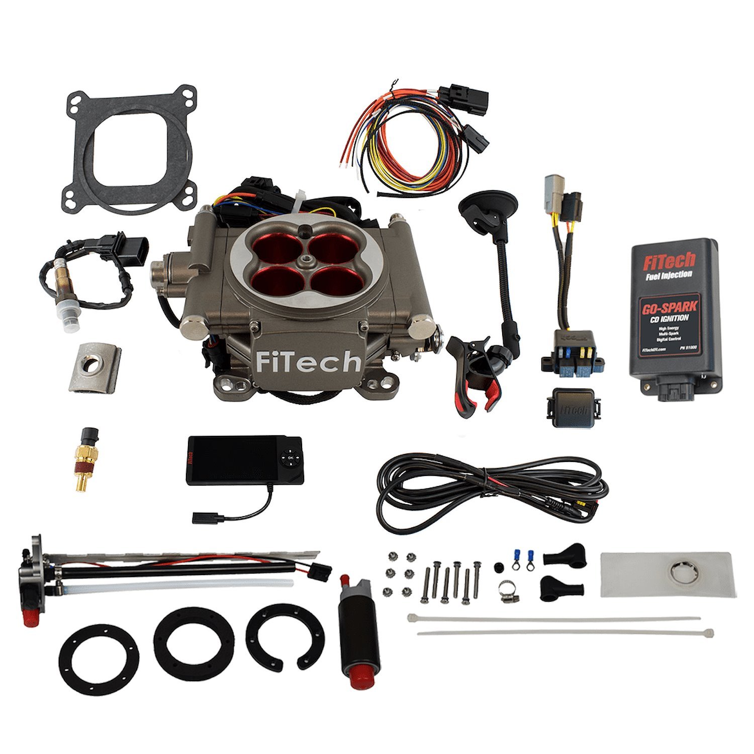 93603 GoStreet EFI 400 HP Throttle Body Fuel Injection Master Kit with Go-Fuel Universal In-Tank Pump Module 340 LPH & CDI Box [
