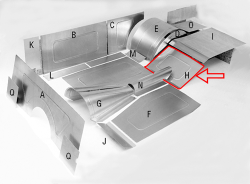 Aluminum Center Floor Panel H