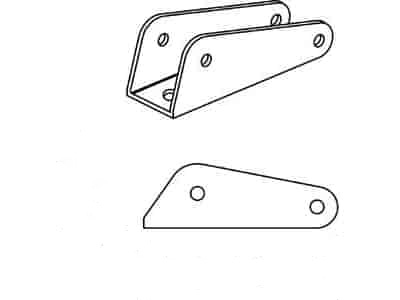 Wheelie Bar Wheel Bracket 1/2 in. Axle Hole