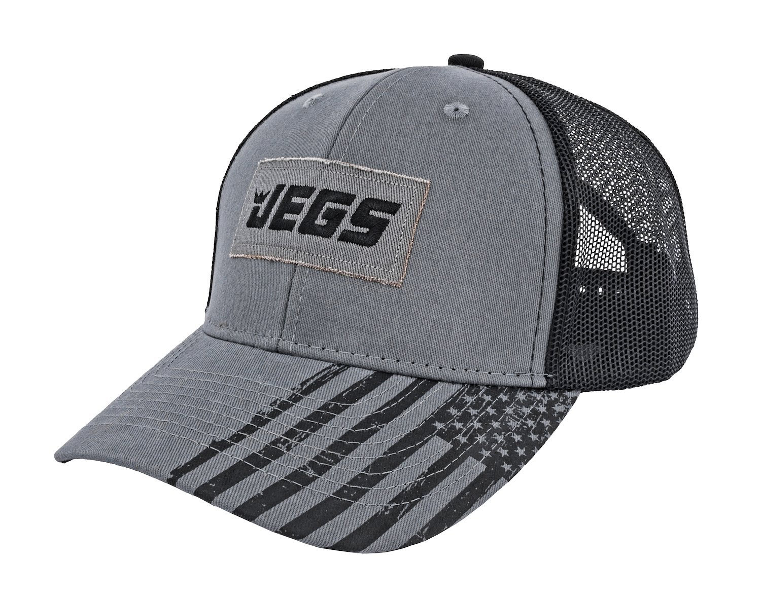 JEGS 555-1502: American Flag Mesh Trucker Hat, Adjustable Snap
