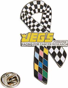Racing for Cancer Research Pin 1-1/4" tall