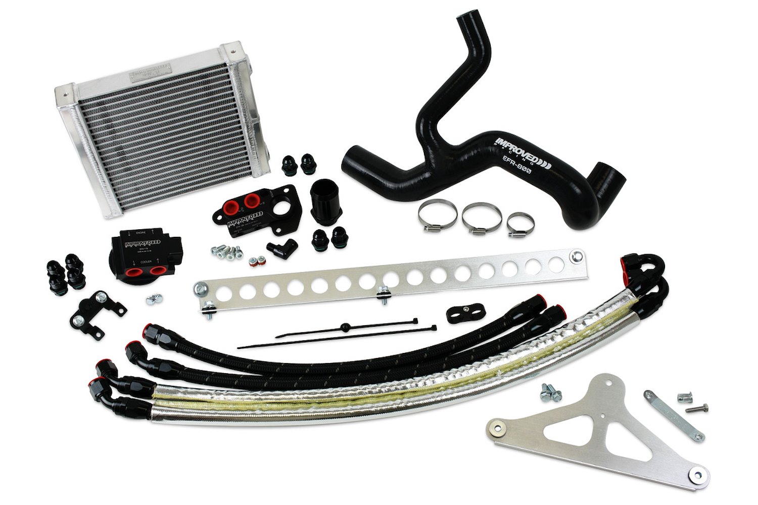 EFR-600-T4 Oil Cooler & Filter Relocation Kit, 1996-2004 Ford Mustang GT, 180-degrees F