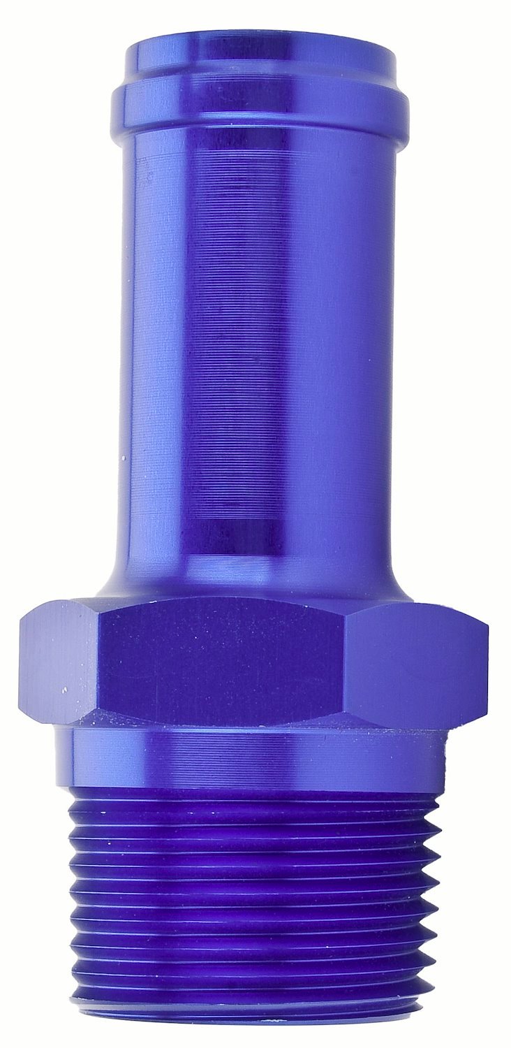 NPT to Hose Barb Fitting, Straight [3/4 in. NPT Male to 3/4 in. I.D. Hose, Blue]