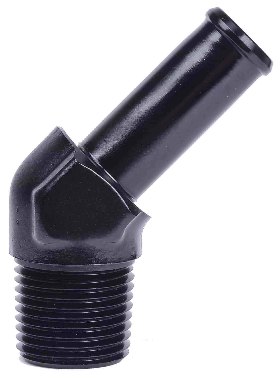 NPT to Hose Barb Fitting, 45-Degree [3/8 in.