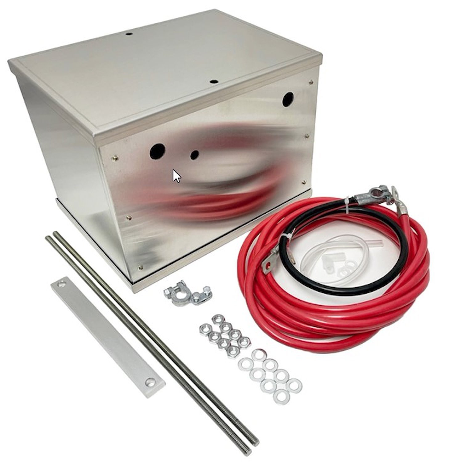 Aluminum Battery Box with Cables