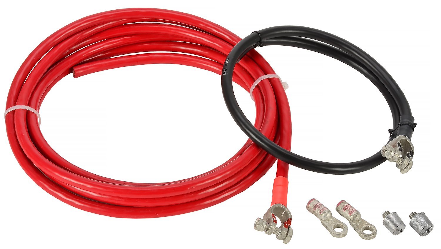 JEGS 10290: Remote Battery Cable Kit | 1-gauge Wire | 3/8 in. Battery  Terminal Size | Includes 20 ft. Long Positive and Negative Cables - JEGS