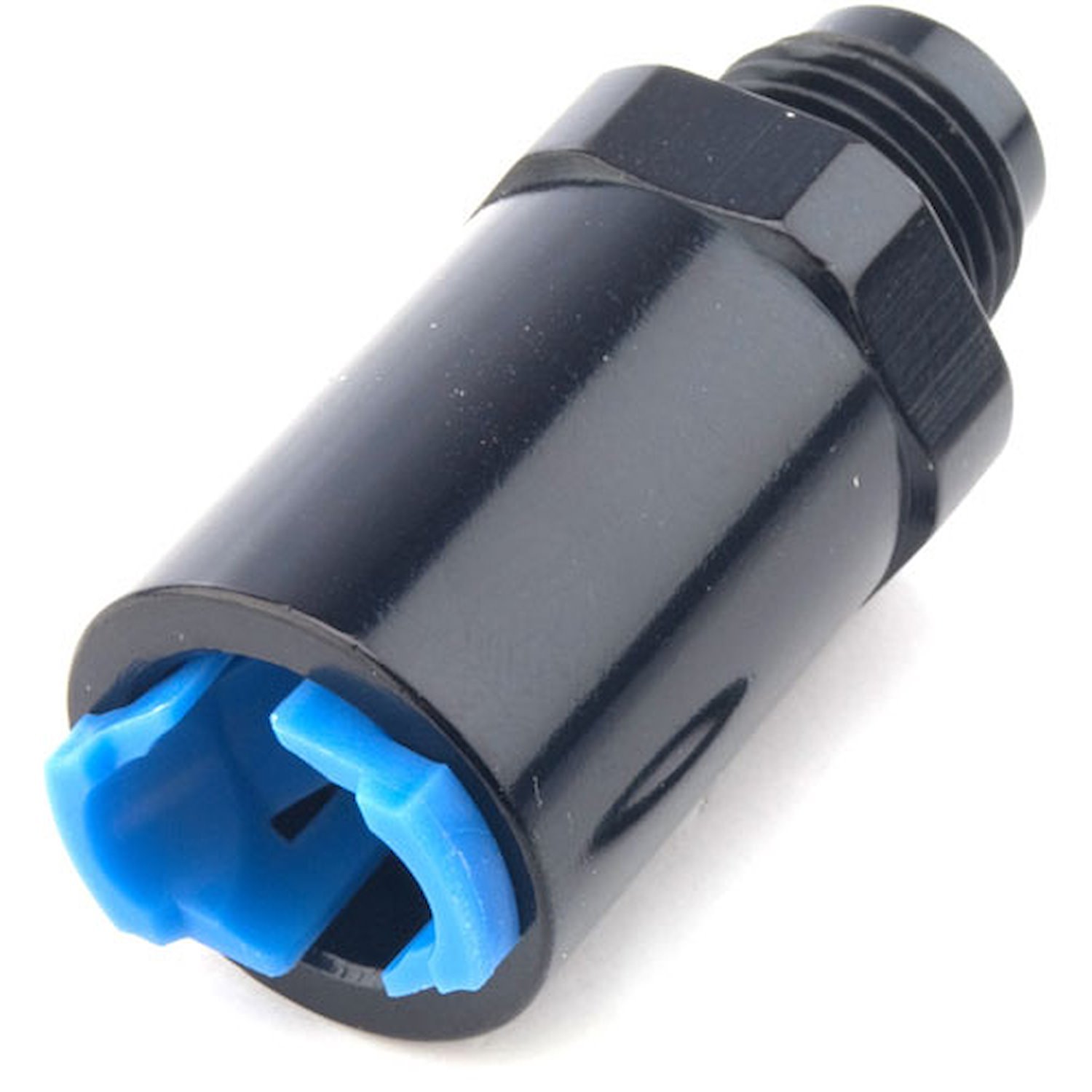 AN to Fuel Injection Quick-Connect Adapter Fitting [-6 AN Male to 5/16 in. Hard Line, Black]