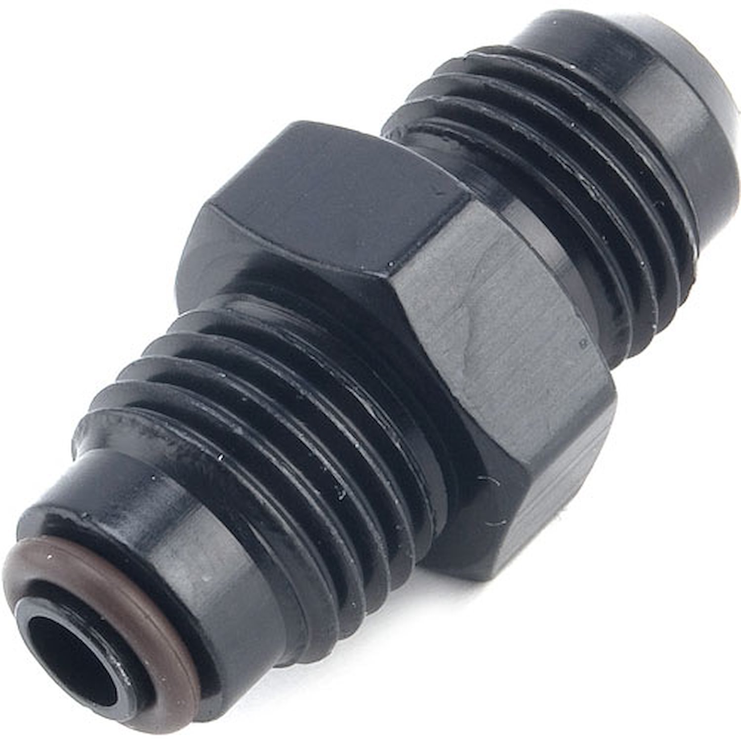 AN to Fuel Injection Adapter Fitting for GM TBI [-6 AN Male to 14mm x 1.5 Male with O-Ring Seal, Black]