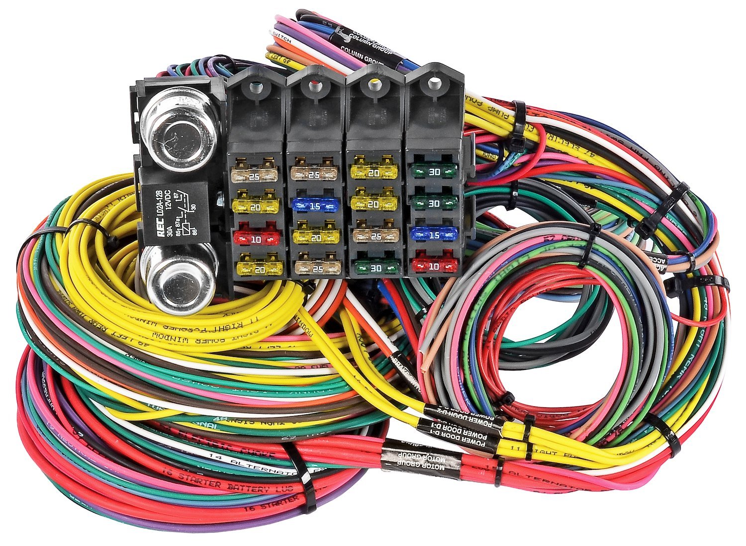 Universal Wiring Harness 20-Circuit with Fuse Block
