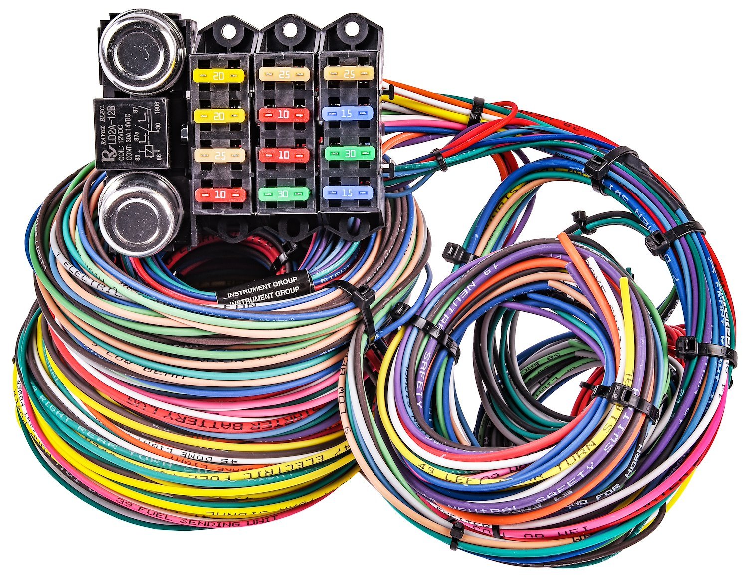 JEGS 10411 Universal Wiring Harness [14-Circuit with Fuse Block]