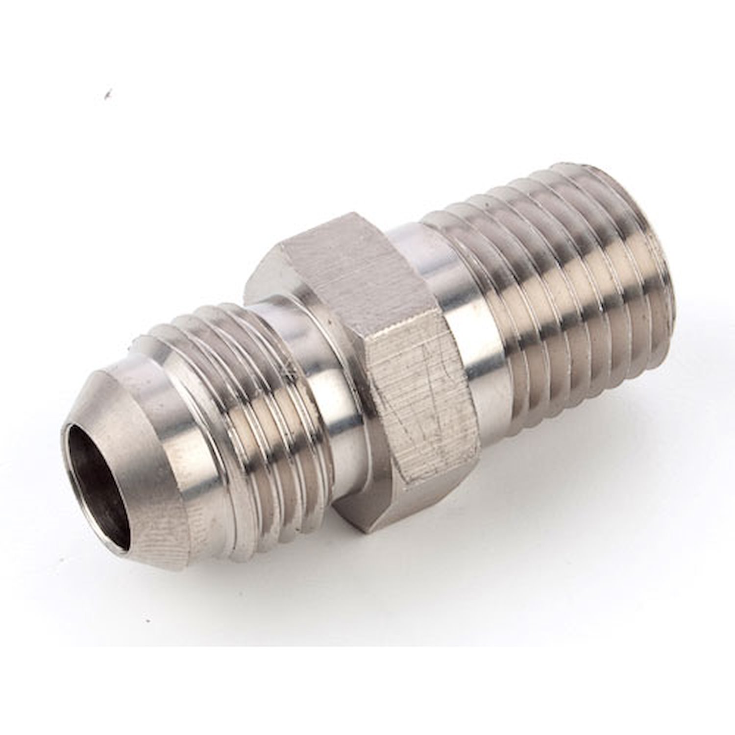 AN to NPT Straight Adapter Fitting [-6 AN Male to 1/4 in. NPT Male, Nickel]
