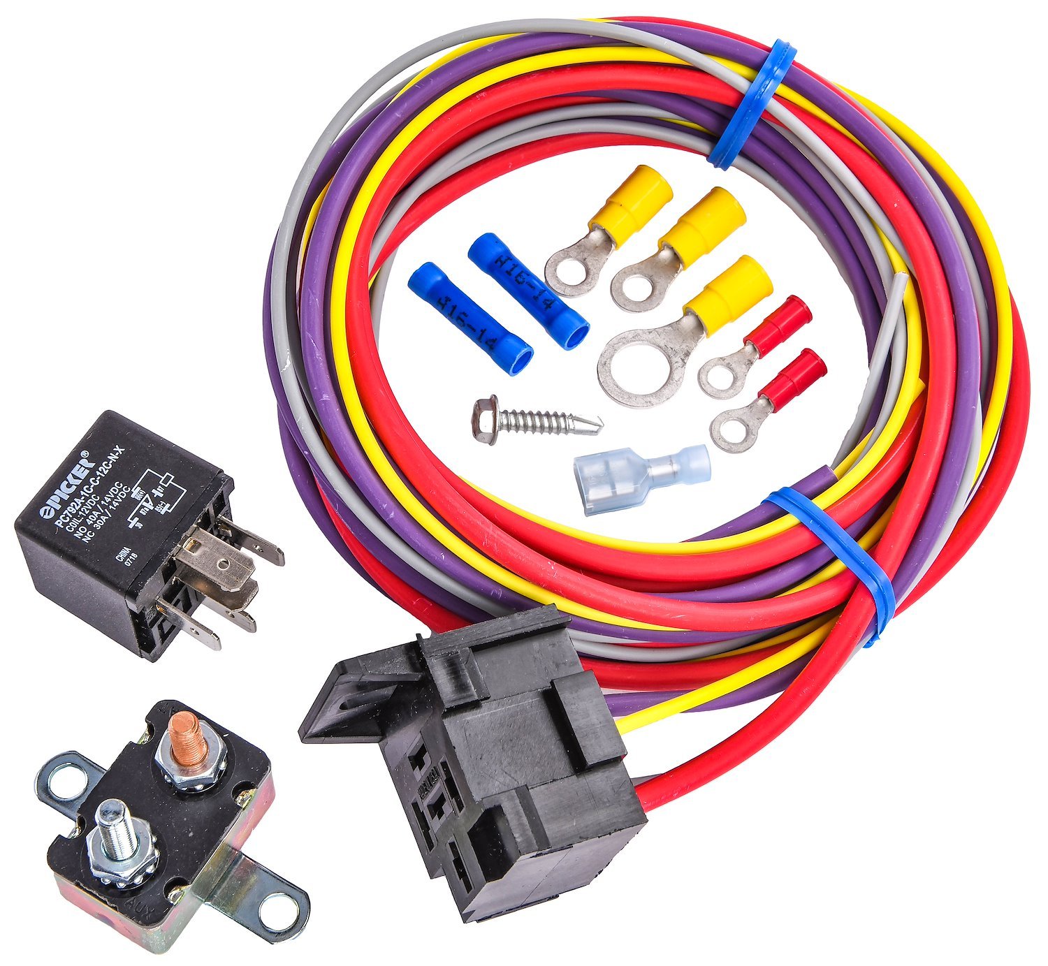 JEGS 10564: Single Fuel Pump Harness and Relay Kit 30 Amp - JEGS
