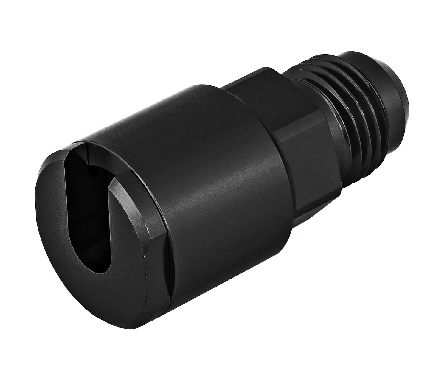 AN to Fuel Injection Threaded Adapter Fitting [-6 AN Male to 1/4 in. Hard Line, Black]