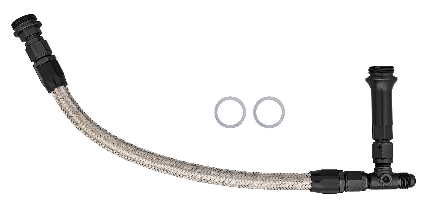 JEGS 110821 Dual Feed Fuel Line Kit Fits Holley Dual Feed Carburetors [7/8 in.-20 Threads]