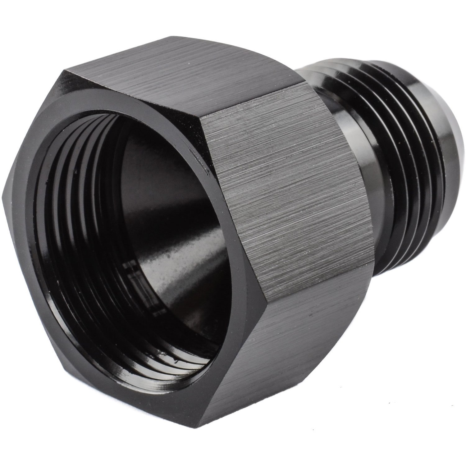 AN Female to Male Reducer Fitting [-16 AN Female to -12 AN Male, Black Hard Anodized]