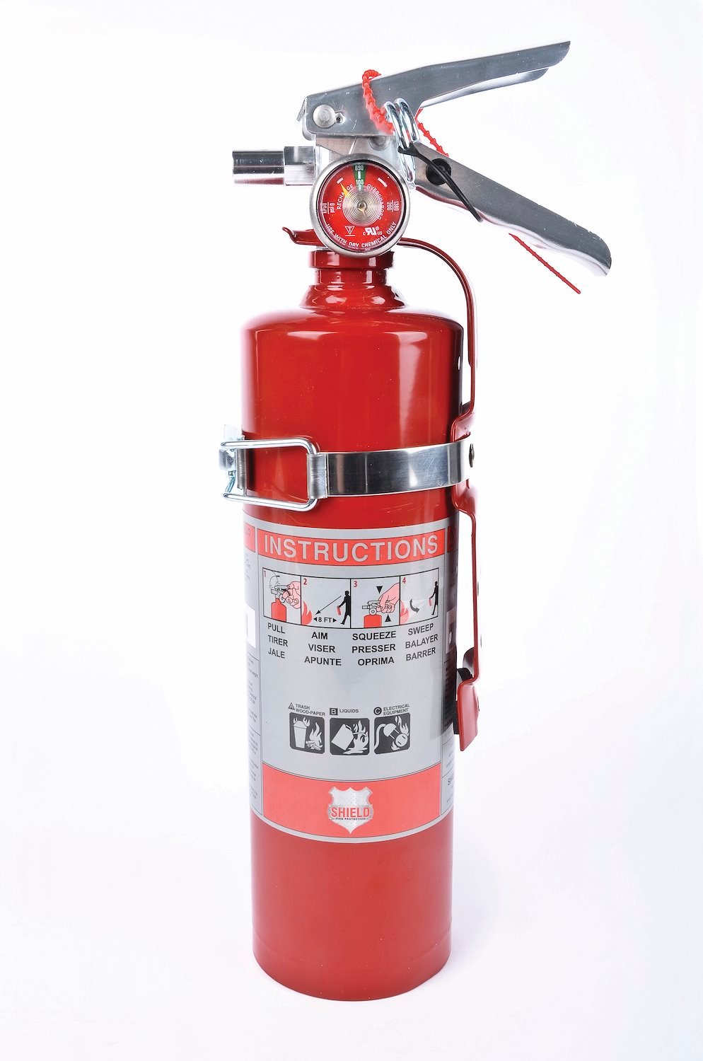 Dry Chemical Fire Extinguisher 2.5 lb Red Bottle