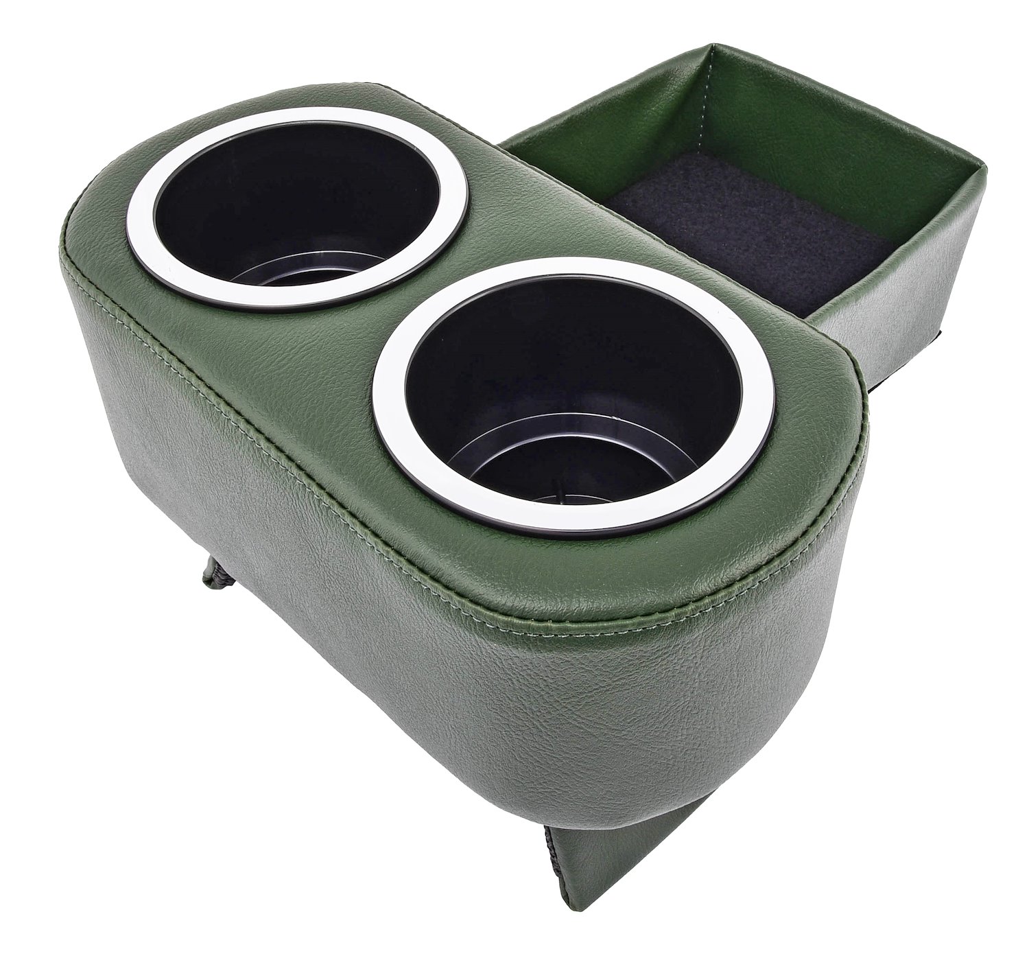 Hot Rod Floor Console For Limited Floor Space Vehicles [Dark Green, Cup Holders]