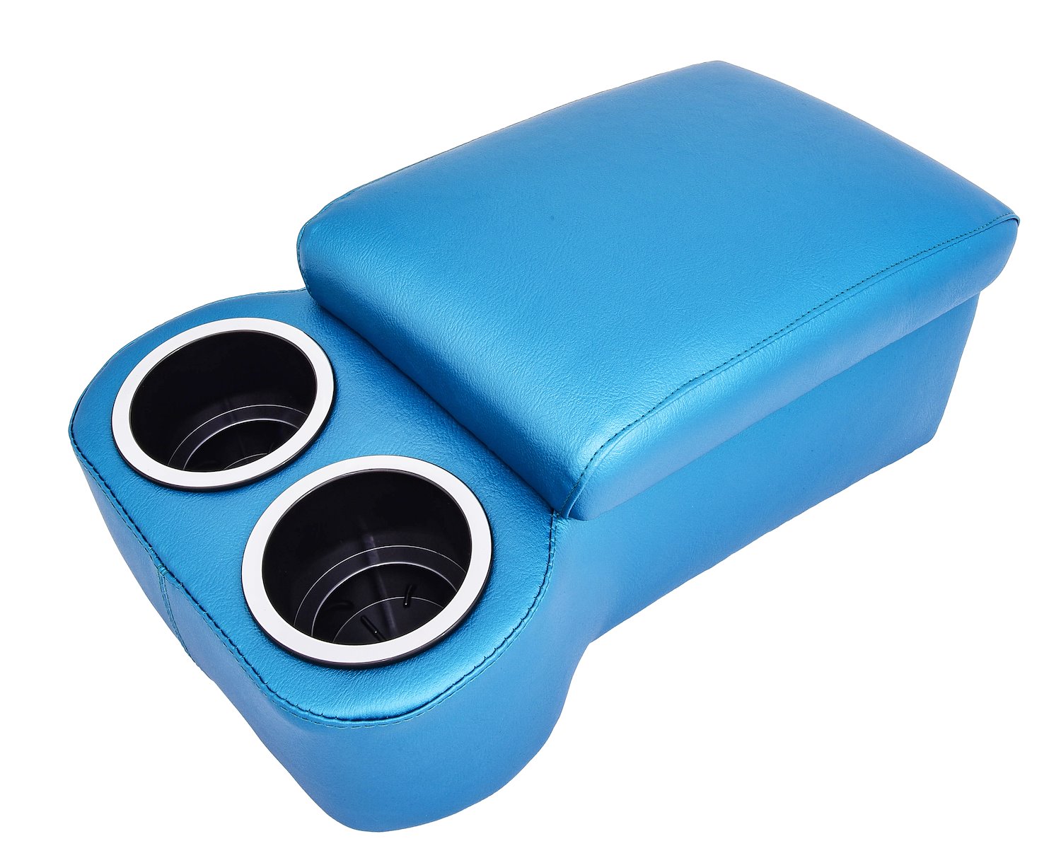 Bench Seat Cruiser Console For Full-Depth Bench Seat Vehicles [Bright Blue, (2) Large Cup Holders]