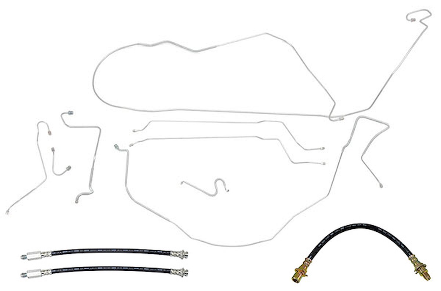 Complete Brake Line & Hose Kit for 1967 Chevy Chevelle, Malibu SS Convertible w/Power Disc Brakes [Stainless Steel]