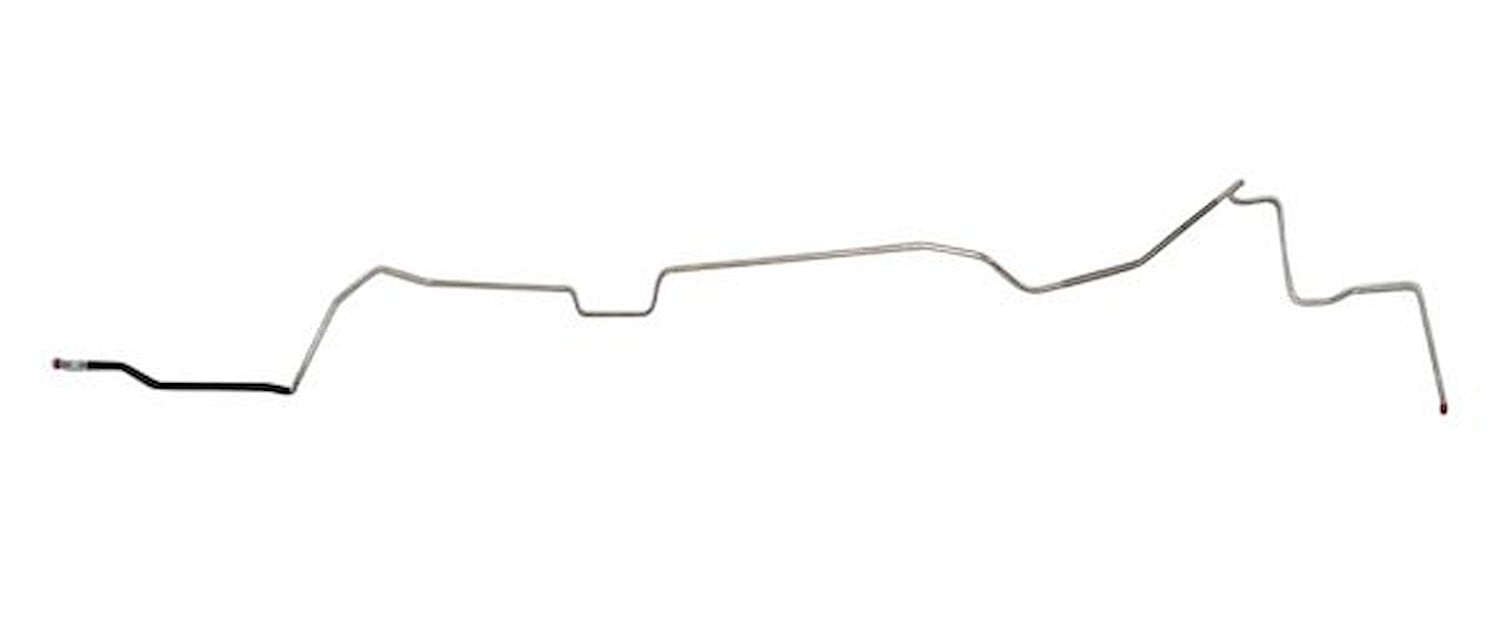 Main Front-to-Rear Fuel Line for 1970-1972 Pontiac GTO, Lemans, Tempest w/Hardtop/Emissions [3/8 in. O.D., Stainless Steel]