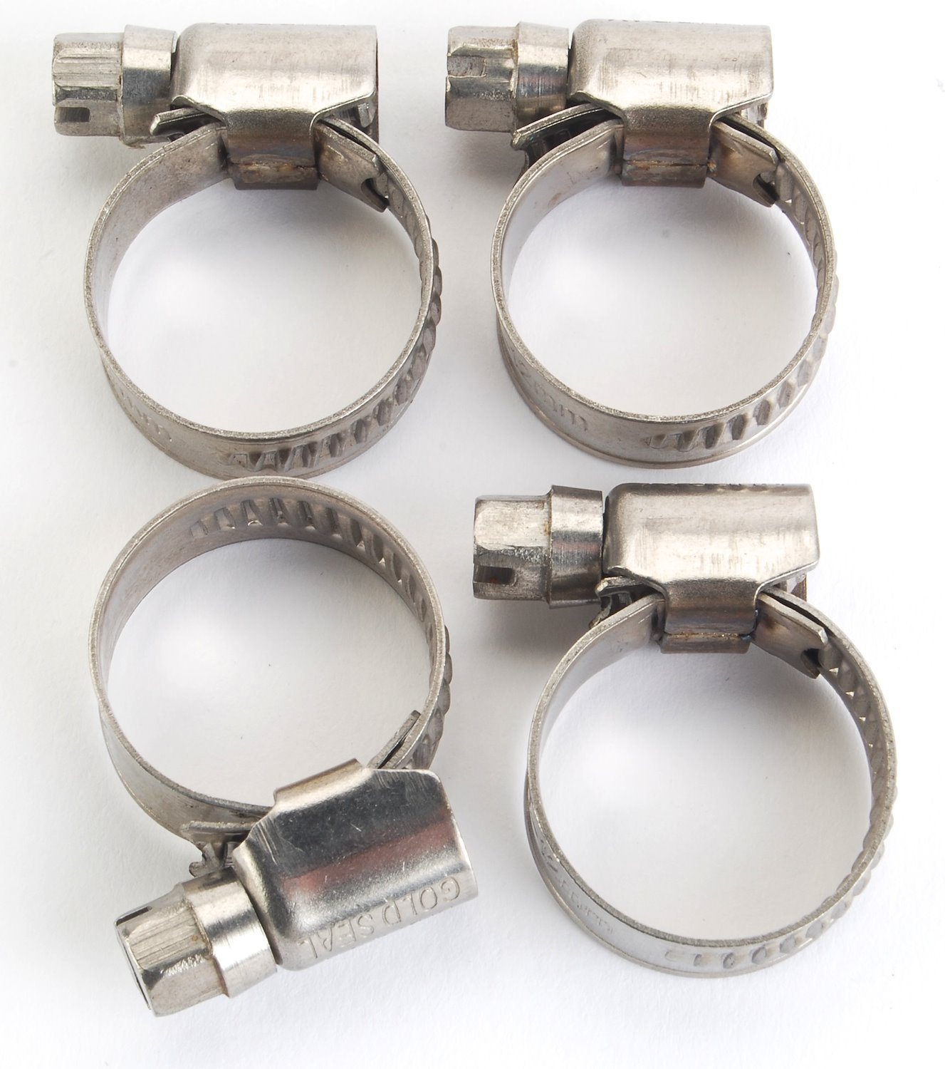 JEGS 16051: Stainless Steel Hose Clamps 1/2 in. to 7/8 in. OD - JEGS