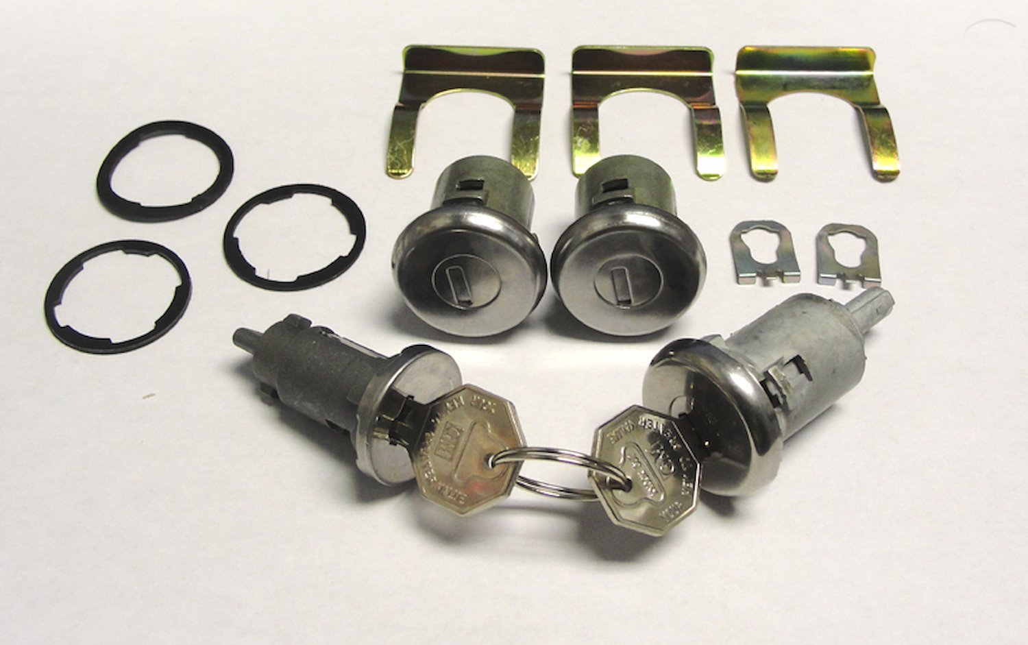 Ignition, Door & Rear Door Lock Set Fits Select 1967-1972 Chevrolet Suburban Models [Original Octagon Keys]