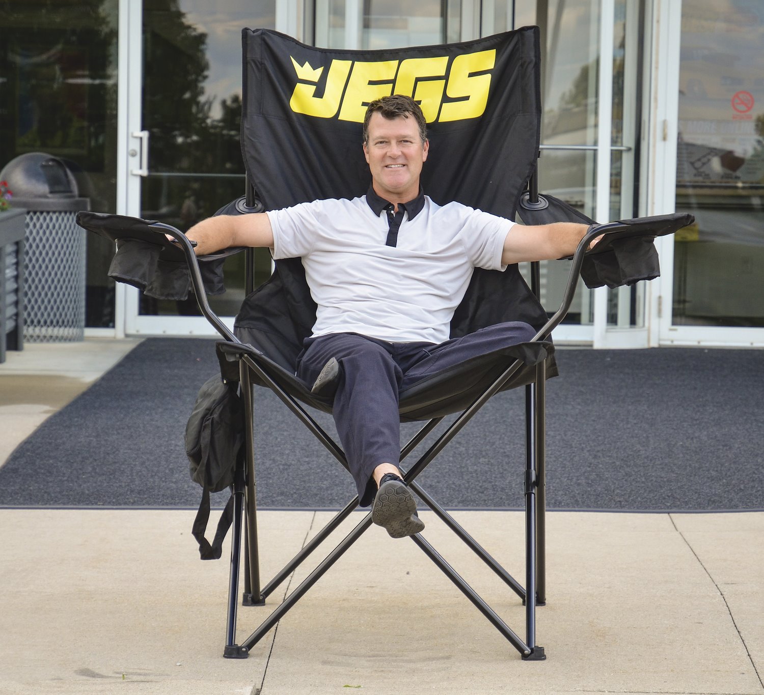 Jegs Folding Captain S Chair Black With Jegs Logo