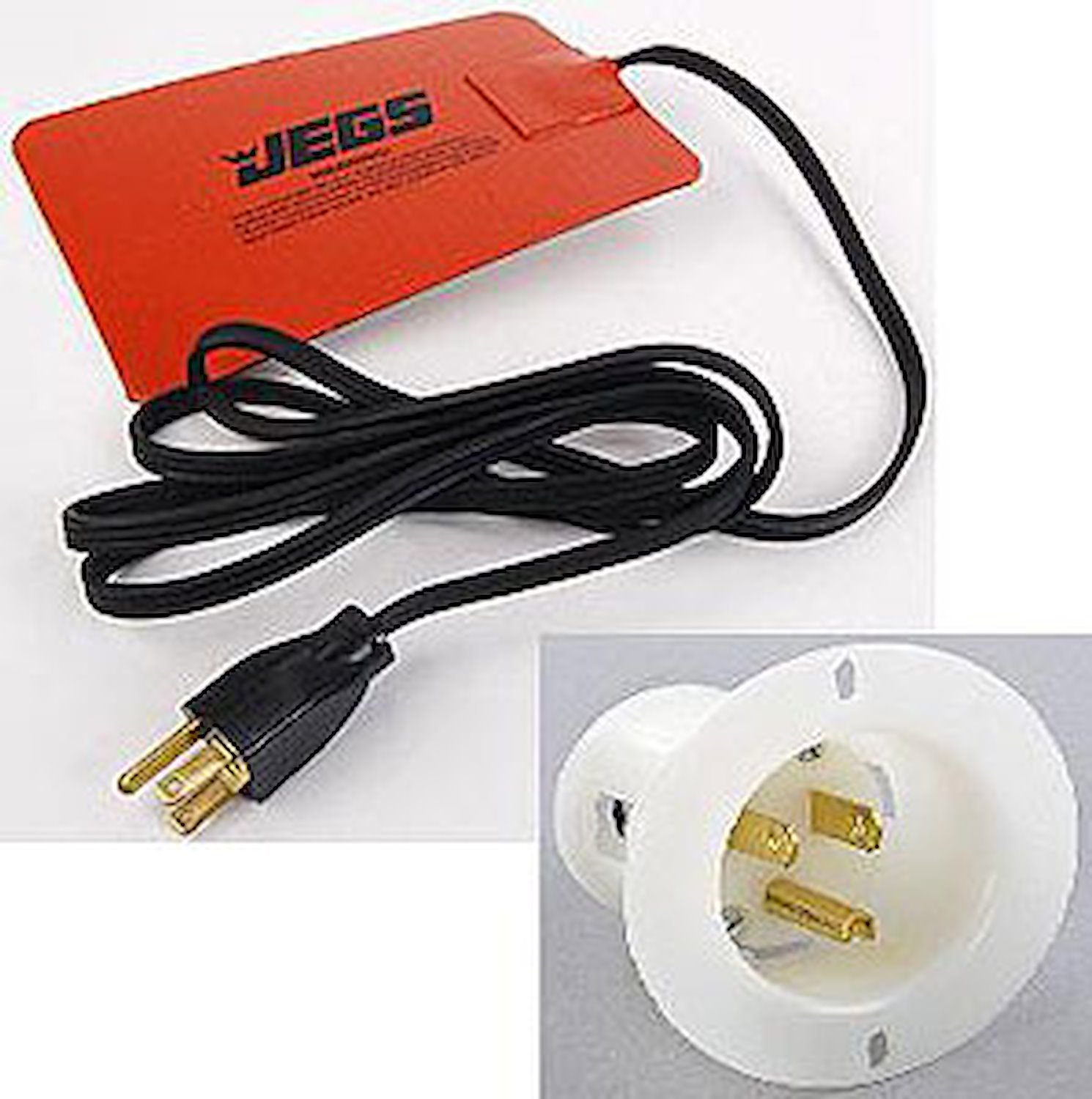 Oil System Heating Pad with 110V Recessed Outlet