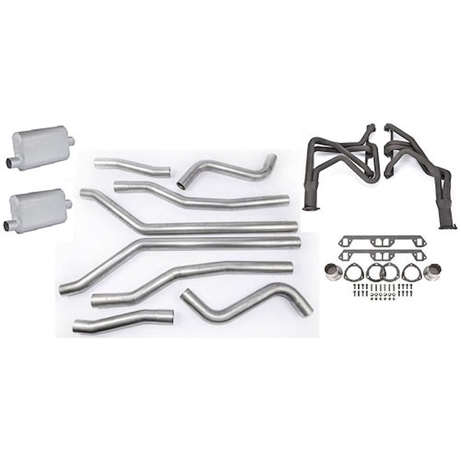 Complete Header Exhaust System Fits: (Small Block Mopar 318-360ci) 1968-74 Dodge Charger/Coronet/Super Bee/RT
